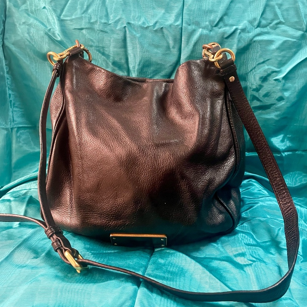Marc Jacobs Black Leather Hobo Bag